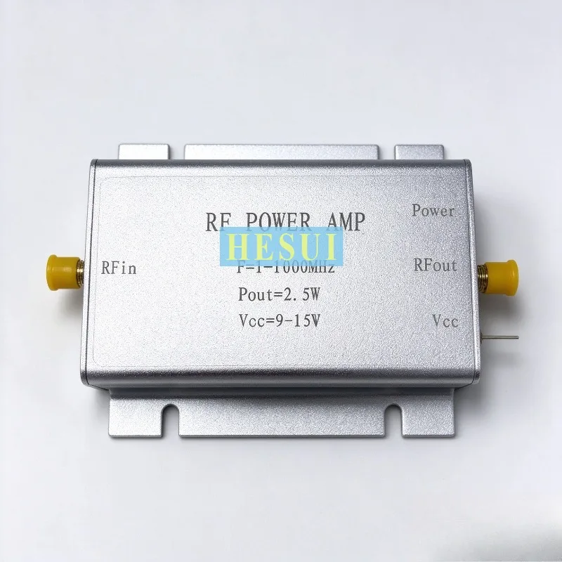 1MHz-  1000MHz Amplifier 1MHz-  1GHz  2.5W Broadband RF power amplifier module board CNC Al shielding shell