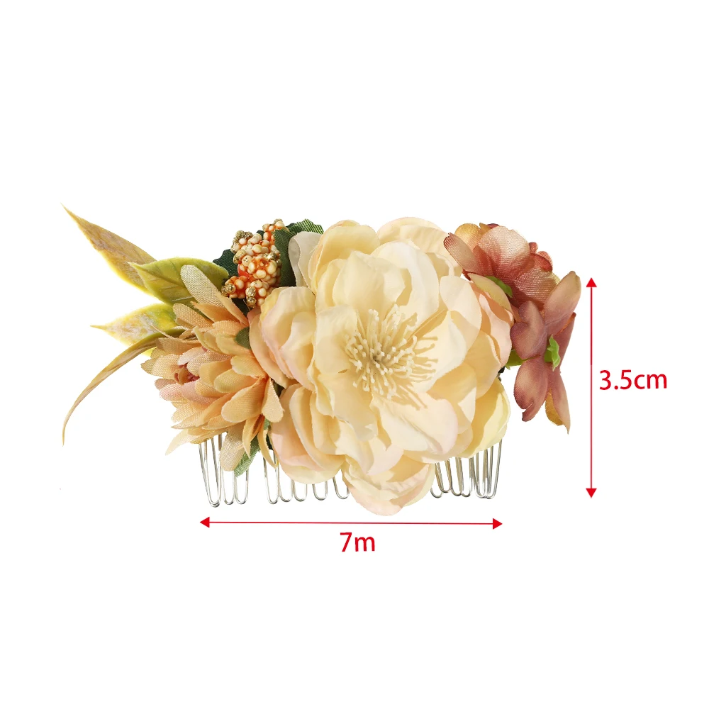 Simulated Flower Hair Comb Women Elegant Wedding Hair Comb Hairpin Ladies Party Ponytail Styling Tools Hair Combs Hair Clip