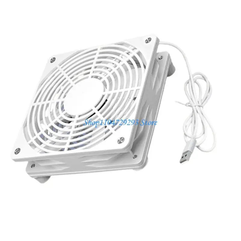 COLADERS PC Y2GD Caja televisión Wireless Quiet 1800RPM 5V USB Potencia 120 mm Ventilador enfriamiento del enrutador