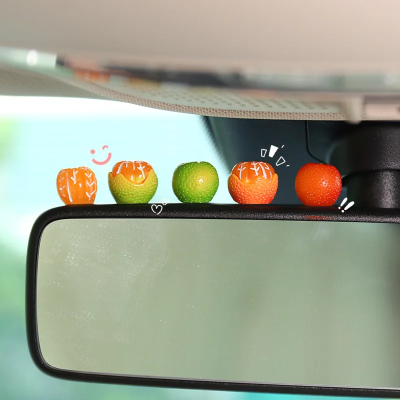 Fresh Orange Decoration Car Fake Fruits Cute Sugar Mandarin Ornament Auto Interior Dashboard Accessories for Girls Gifts