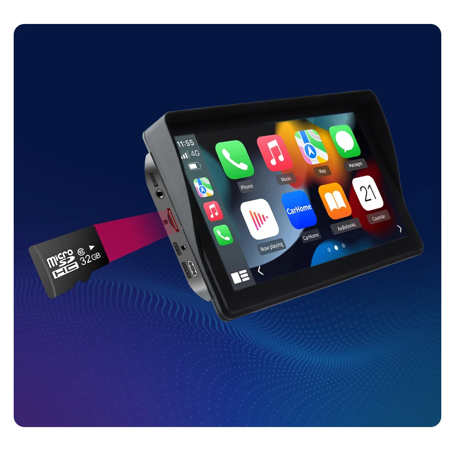 Junsun 7 "tragbare Magnet halterung drahtlose Carplay für Apple Android Auto Auto Stereo GPS horizontale vertikale Bildschirm Bluetooth – Detail 13