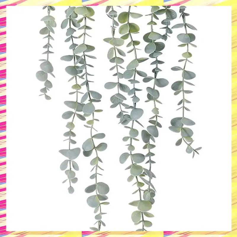 

ABJJ 2 Pcs Artificial Hanging Plants Potted Eucalyptus Hanging Plant For Wall Room Home Patio Indoor Outdoor Decor Easy Install