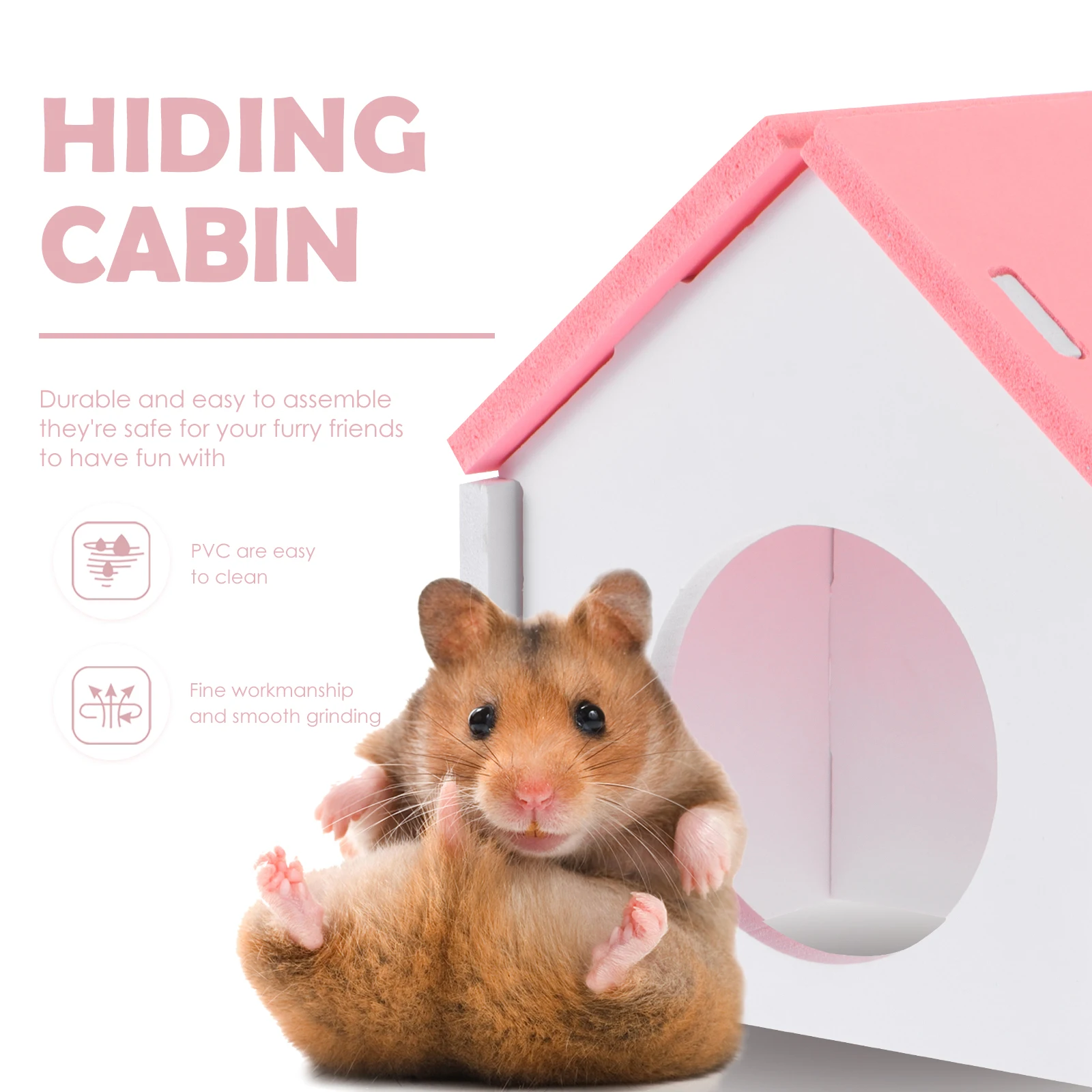 

Premium PVC Small Animal House Durable Safe Hamster Nest Cozy Hideaway Toy Suitable for Chinchillas Gerbils Mice Resting Nests