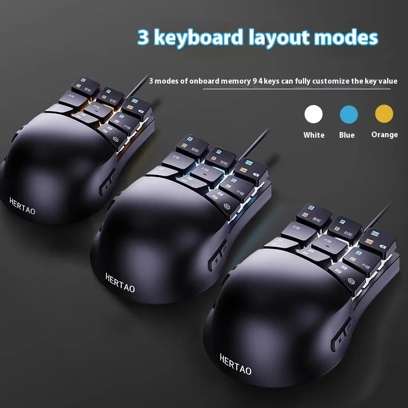 HERTAO Wired Mouse Programming E-Sports Mouse 12000DPI Lightweight PMW3360 Multi key Mouse Custom Pc Office Gamer Accessories