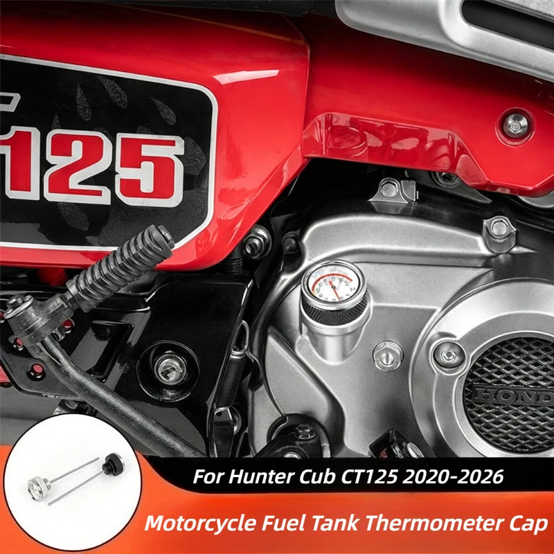 

Motorcycle Fuel Tank Cap Oil Temperature Gauge Pointer Thermometer Cap For Hunter Cub CT125 Trail125 2020-2025 2026