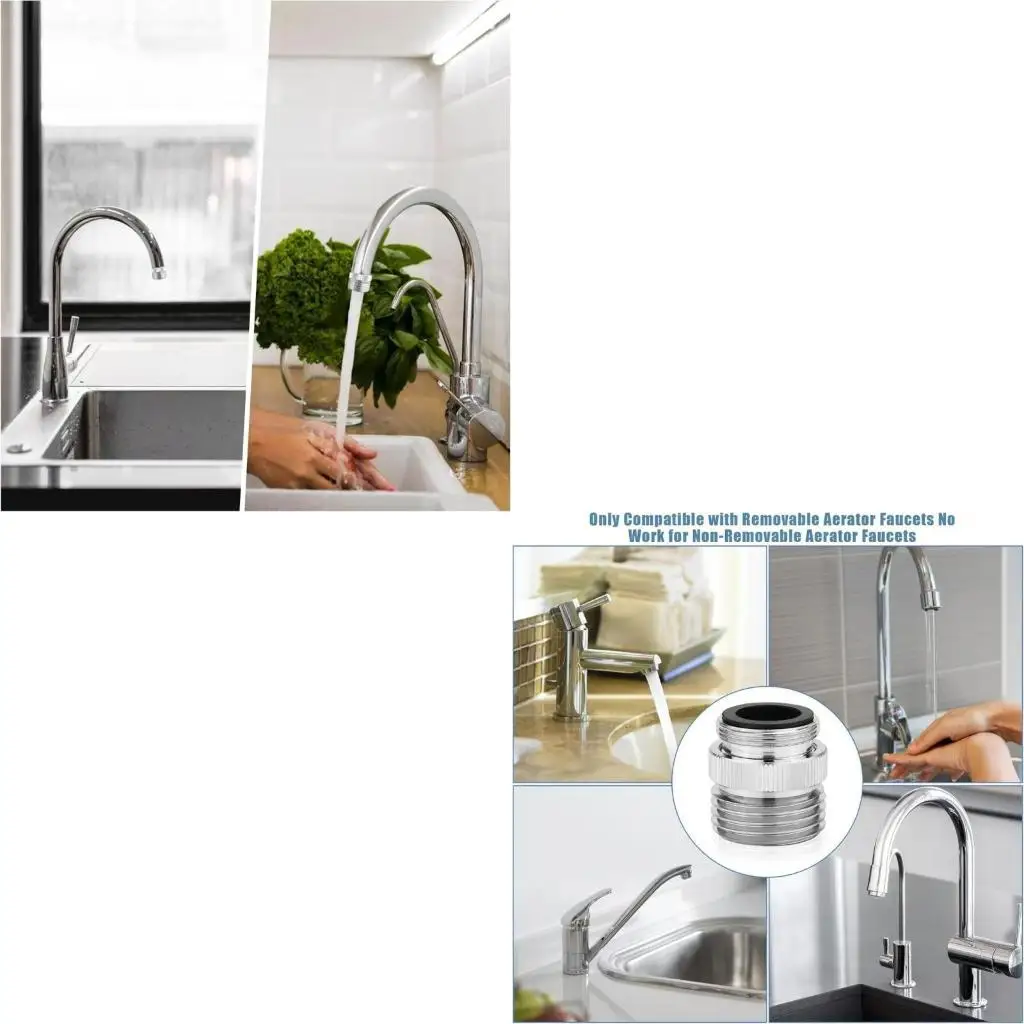 

2Pcs Faucet to Hose Attachment 3/4Inch Thread Plate Copper Water Adapter