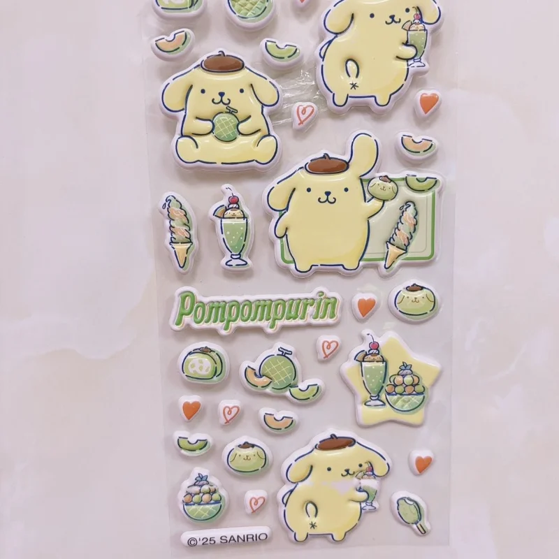 Cute Cinnamoroll Bubble Sticker Cartoon Anime Kulomi Dimensional Sticker Notebook Phone Case Decoration Student Reward Sticker