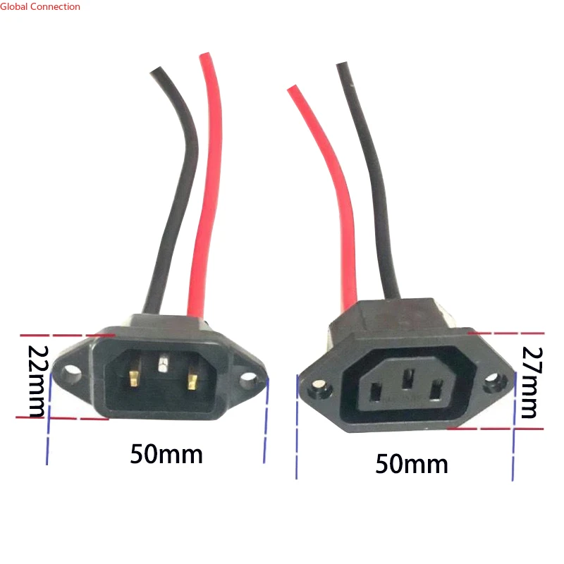 T-plug Conversion Cable E-bike Scooter Mountain Bike Lithium Battery Charging Port Three-hole Butt Plug Conversion Cable