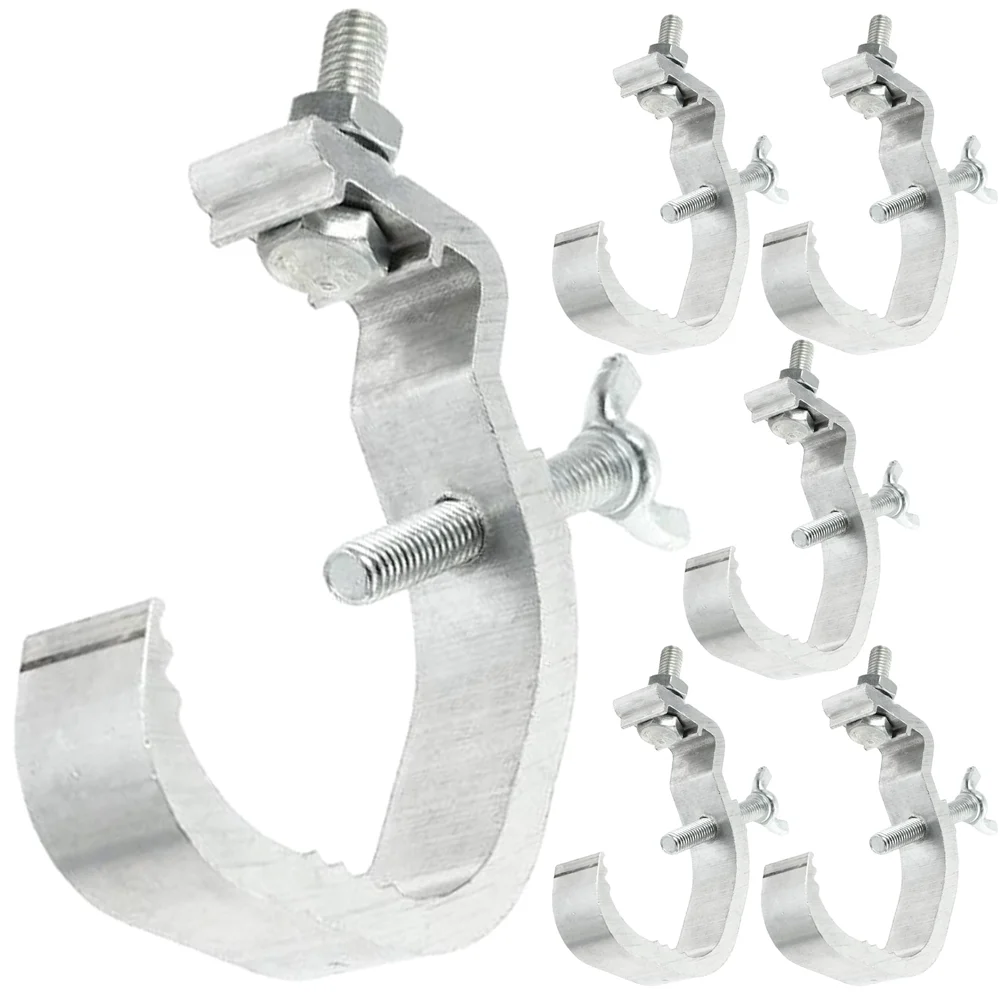 

6 Pcs Stage Light Hook Truss Clamp Heavy Duty Hooks Moving Head Aluminum Accessories Lighting Mount Clamps Spot Lights