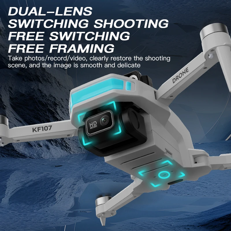 KF107 Drone professionnel GPS 4K aérien HD évitement photographie évitement d'obstacles pliable sans brosse Rc quadrirotor
