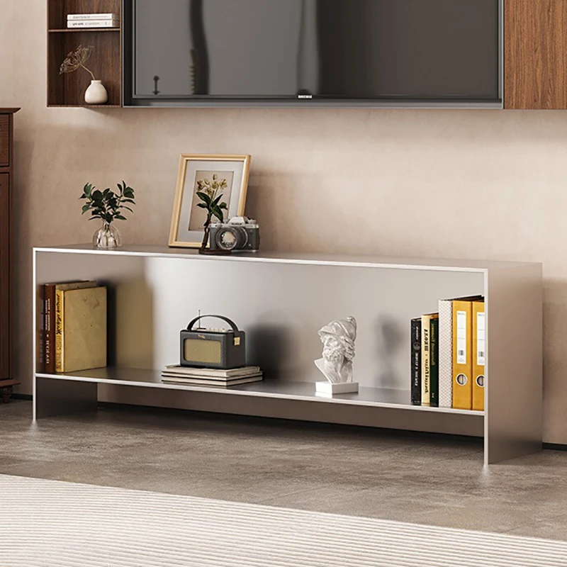 

Шкаф для телевизора из нержавеющей стали, блок для хранения и хранения, напольная стойка в стиле ретро для гостиной, домашнего использования, стеллаж для хранения, подставка для монитора