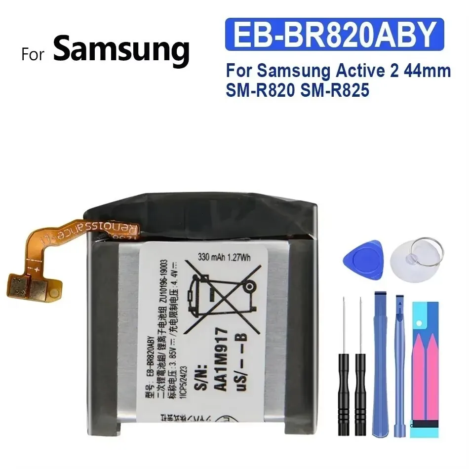 340Mah Battery EB-BR820ABY For Samsung Galaxy Watch Active 2 Active2 SM-R820 SM-R825 44Mm Rechargeable Batteries + Tools