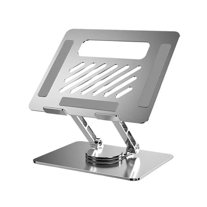 Adjustable Laptop Stand Metal 360 Rotating Notebook Stand Cooling Pad Foldable Laptop Holder For 11 To 17.3 Inches Tablets