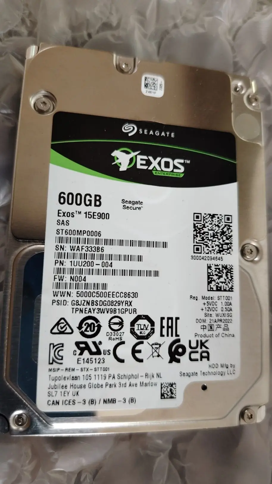 

hard drive for Seagate 600G 15K 2.5-inch SAS 12Gb server ST600MP0006