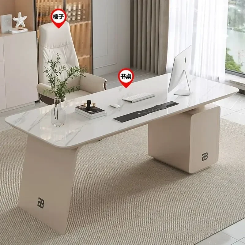 

*Modern Manager office computer desk with sintered stone top Luxury Executive Ceo office table furniture.