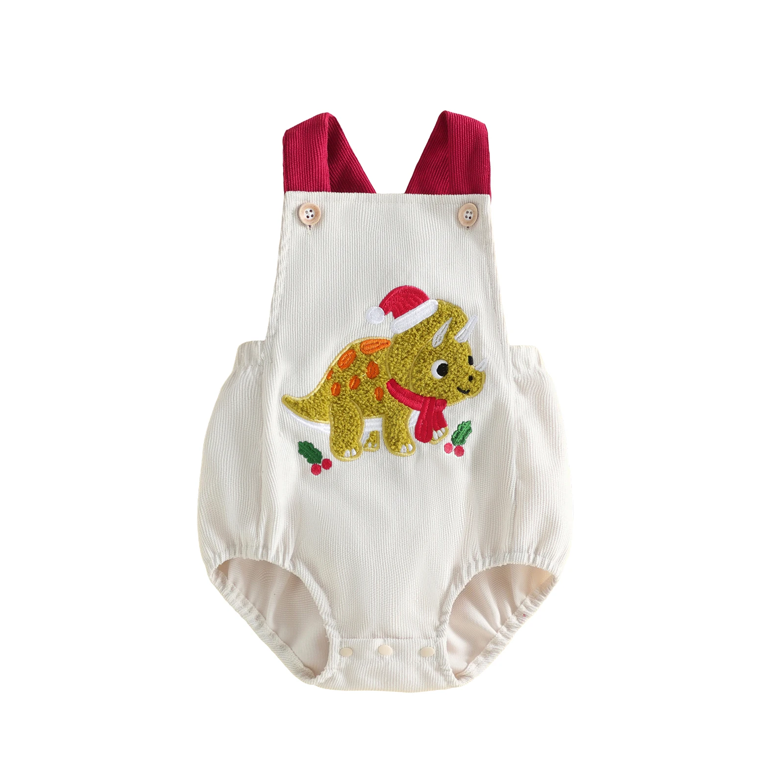 macacao-de-natal-para-bebe-com-bordado-de-dinossauro-sem-mangas