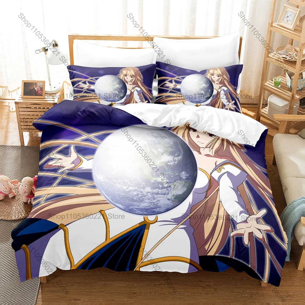 Cool Melty Blood Neco Arc Duvet Cover + 2 Pillowcases Funny Meme Neco Arc Graphic 3Pcs Zipper Quilt Cover Fighting Game Collecto