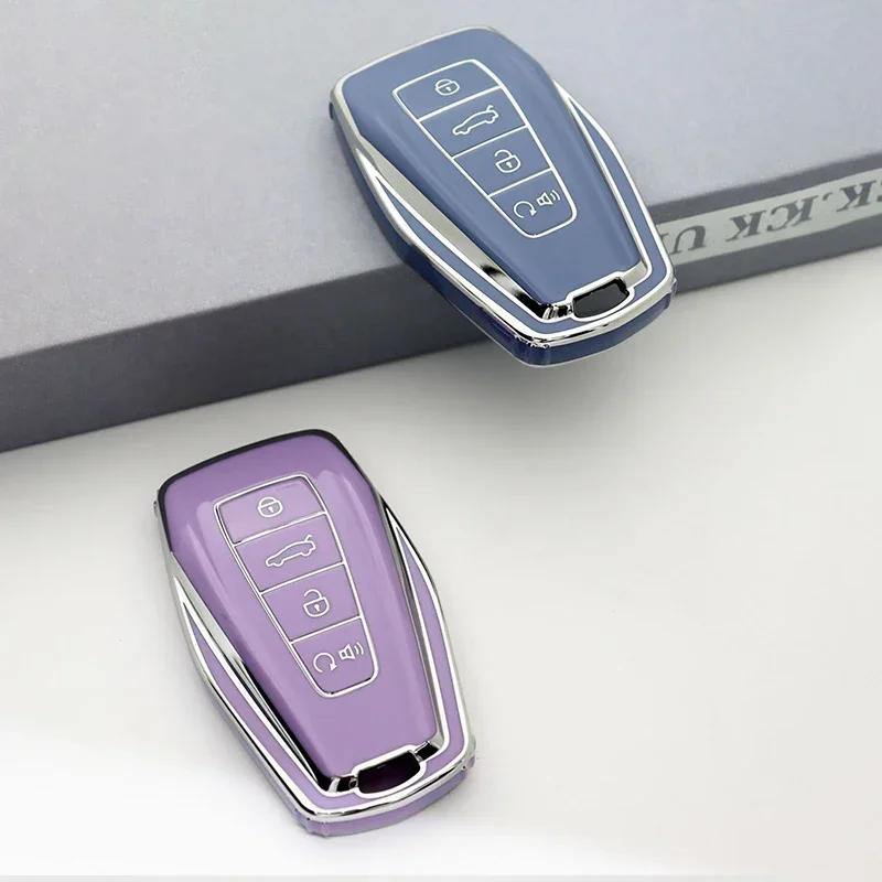 For Geely Emgrand X7 EX7 SUV GT GC9 Borui Coolray Atlas Boyue NL3 Auto Shell Fob Holder TPU Car Key Case Cover Accessories