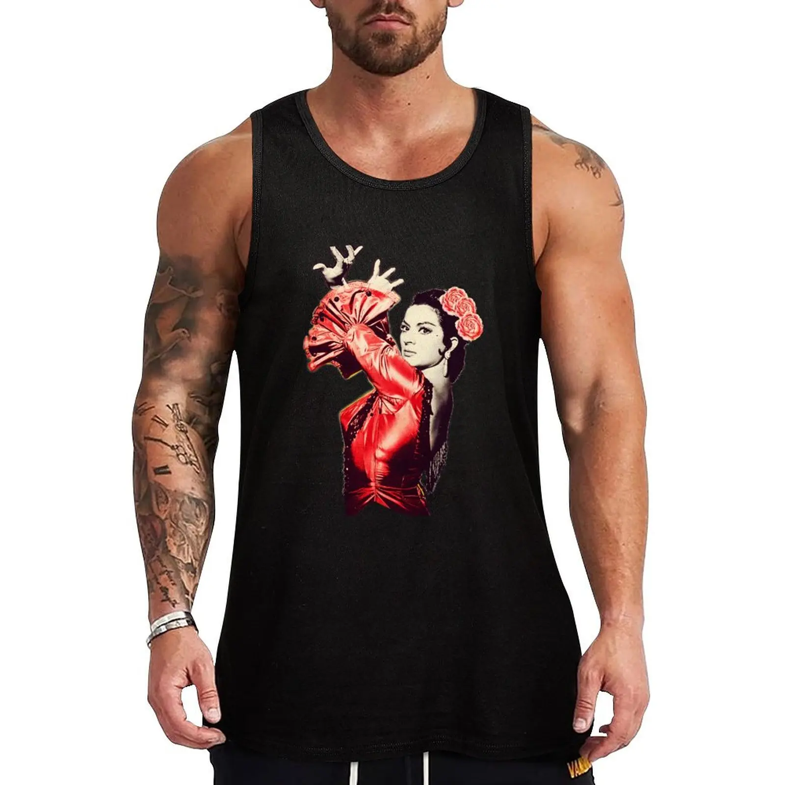 

Lola Flores Red Dress Transparent Background Tank Top Quick Dry Tank Top Breathable Lightweight Sleeveless