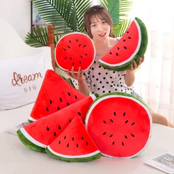 Lifelike Cute Watermelon Plush Toys Doll Stuffed Plant Cushions Kawaii Cartoon Fruits Pillow Soft Toy for Children Birthday Gift