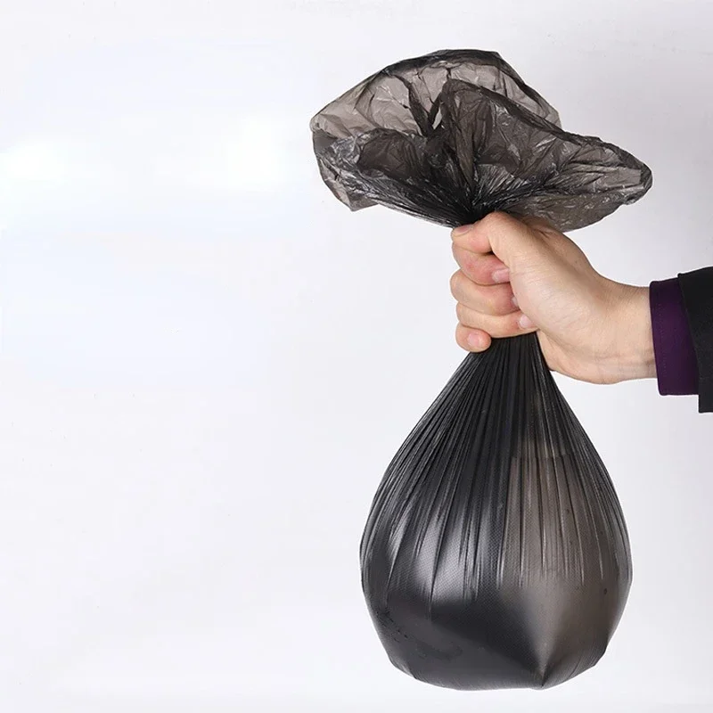 5Rolls=100PCS Large Garbage Bags Black Thicken Disposable Environmental Waste Bag Privacy Plastic Trash Bags 45x50CM