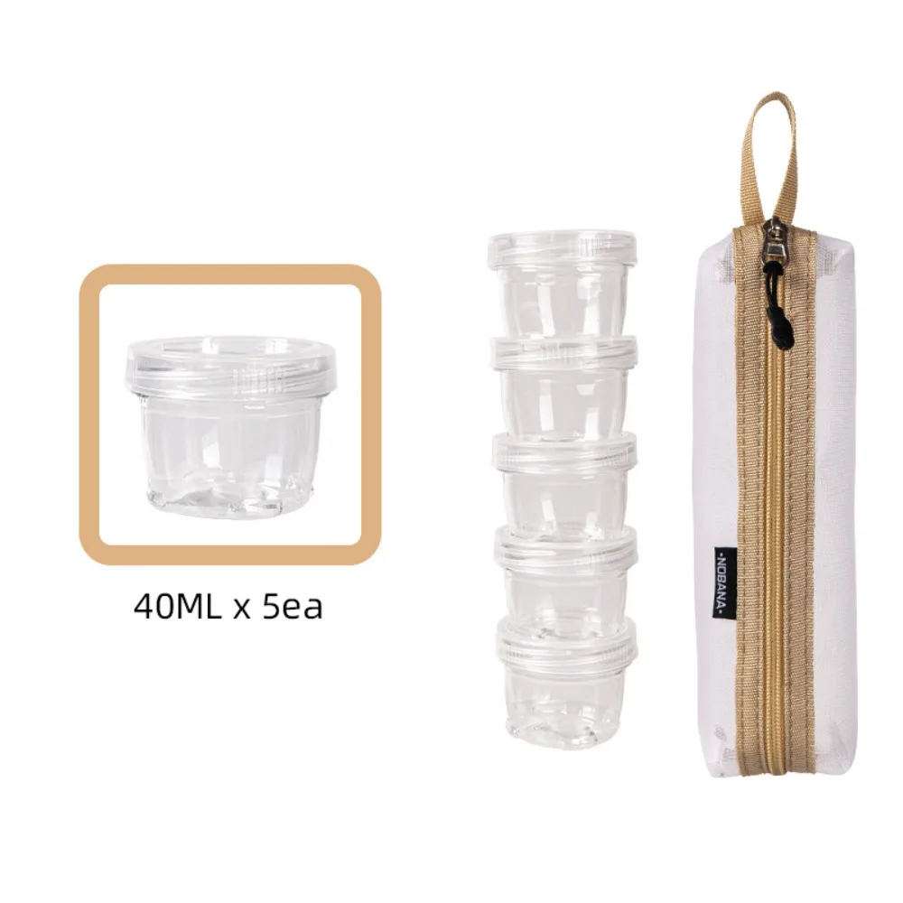 

Clear Camping Spice Set Holder Seasoning Bottles Condiment Container Set Portable Condiment Spice Container Set BBQ