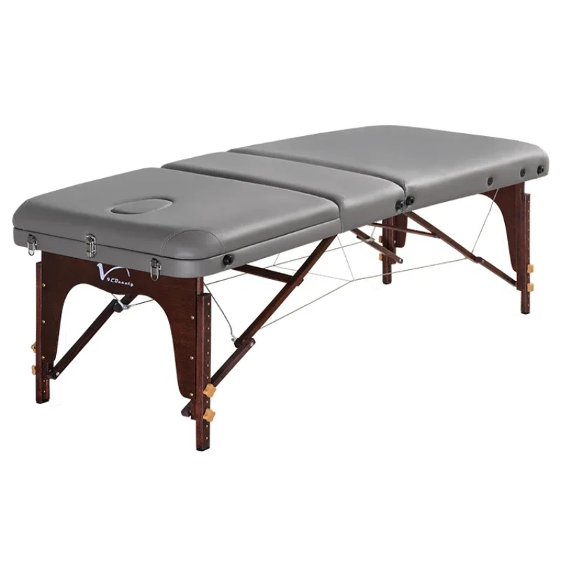 Speciality Folding Massage Bed Beauty Tattoo Portable Spa Wooden Massage Bed Bathroom Cama Dobravel Salon Furniture