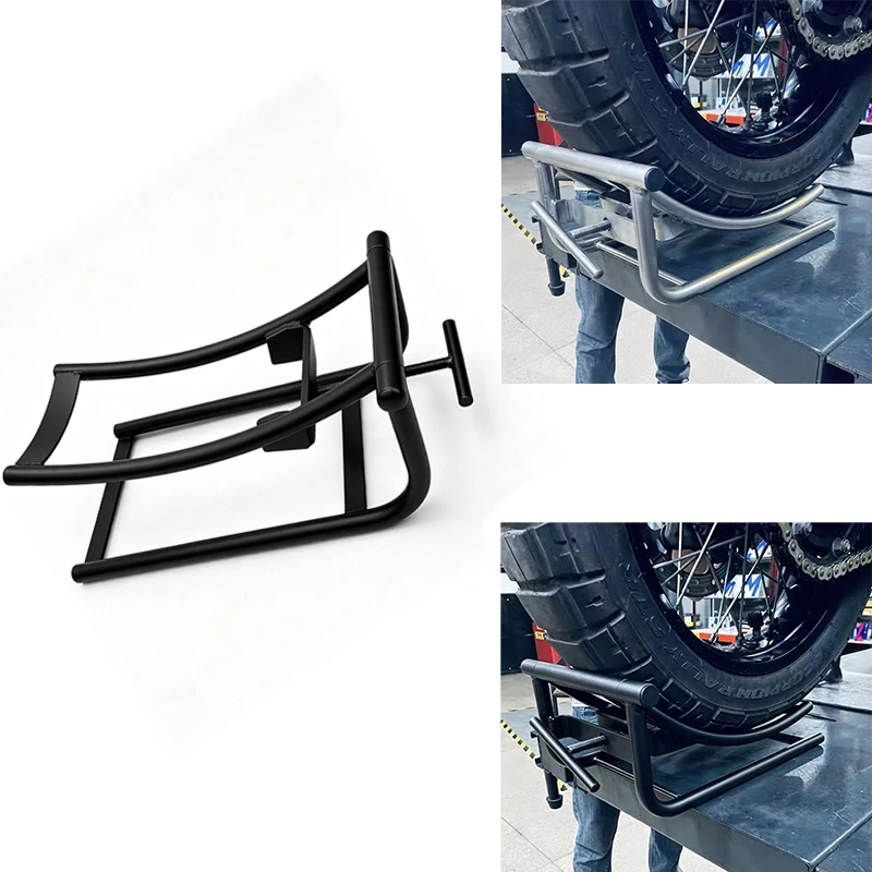 Black Stainless Steel Motorcycle Rear Tire Replacement Auxiliary Device Maintenance Tool Lifting Machine For Lifting Frame