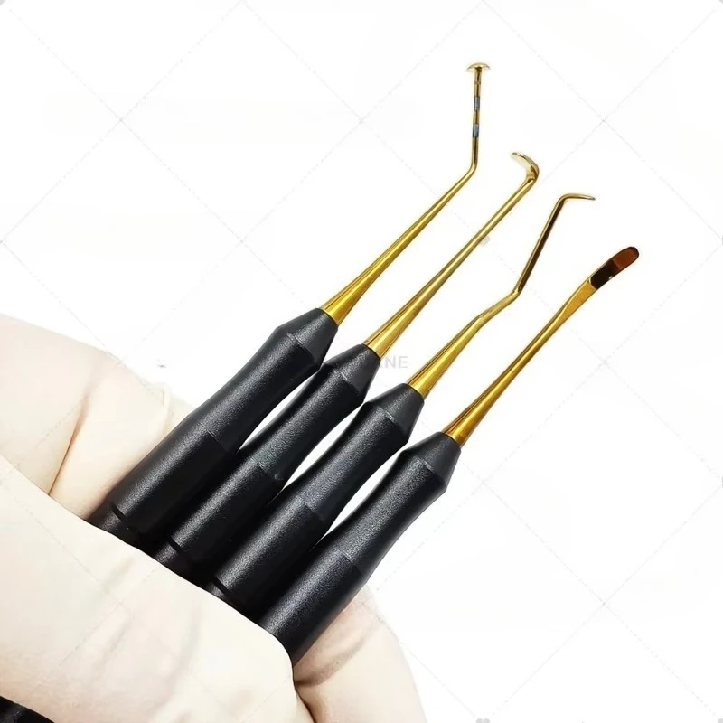 4pcs/set Titanium Coated Tip Lab Implants Sinus Lift Tool  Maxillary Lift Elevator Sinus Lifting Periosteal Elevator Tools