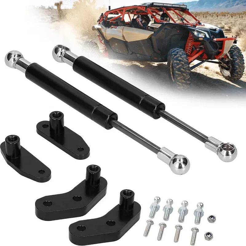 Door Opener Kits Anodized Black Hydraulic Buffer Front Or Rear Door Shocks Struts Kits Aluminum for Can Am Maverick X3 2017-2022