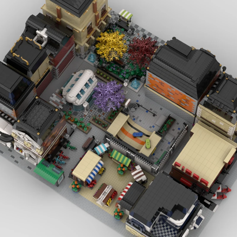 25533 шт. модульный сосед MOC 15-MOC комбинированное общественное образование здание DIY блоки игрушки на день рождения подарок