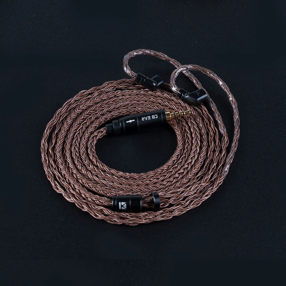 KBEAR 16 Core Reinem Kupfer Kopfhörer Kabel 2PIN/MMCX/QDC Earbuds Connector Verwenden Für KZ EDX ZSN PRO BLON BL-03 KBEAR KS1 Kopfhörer – Detail 20