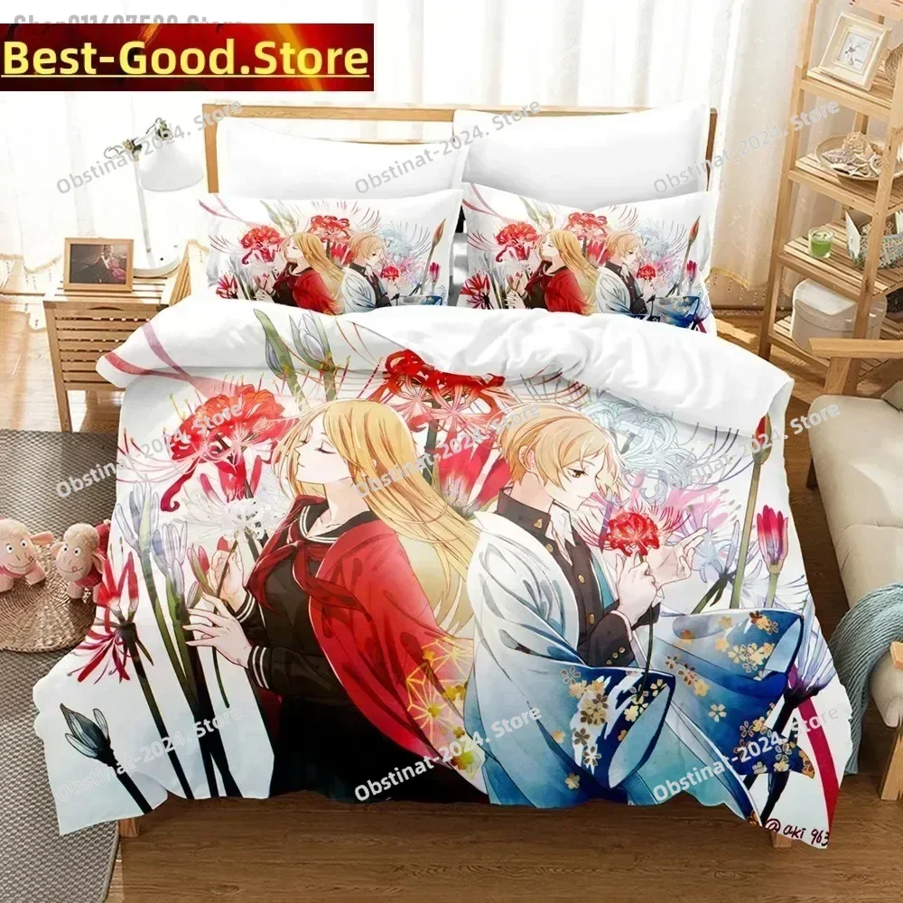3D Takashi Natsume Bedding Set Natsume's Book of Friends Printed With Pillowcase Duvet Cover Soft Single Double Queen Super King
