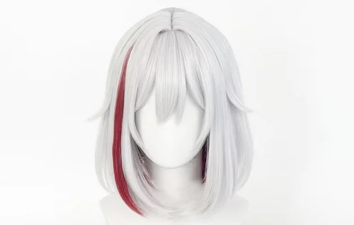 Honkai Star Rail Topaz Cosplay Wig Silver Grey Red Wig Cosplay Anime Cosplay Wigs Heat Resistant Synthetic Wigs Halloween