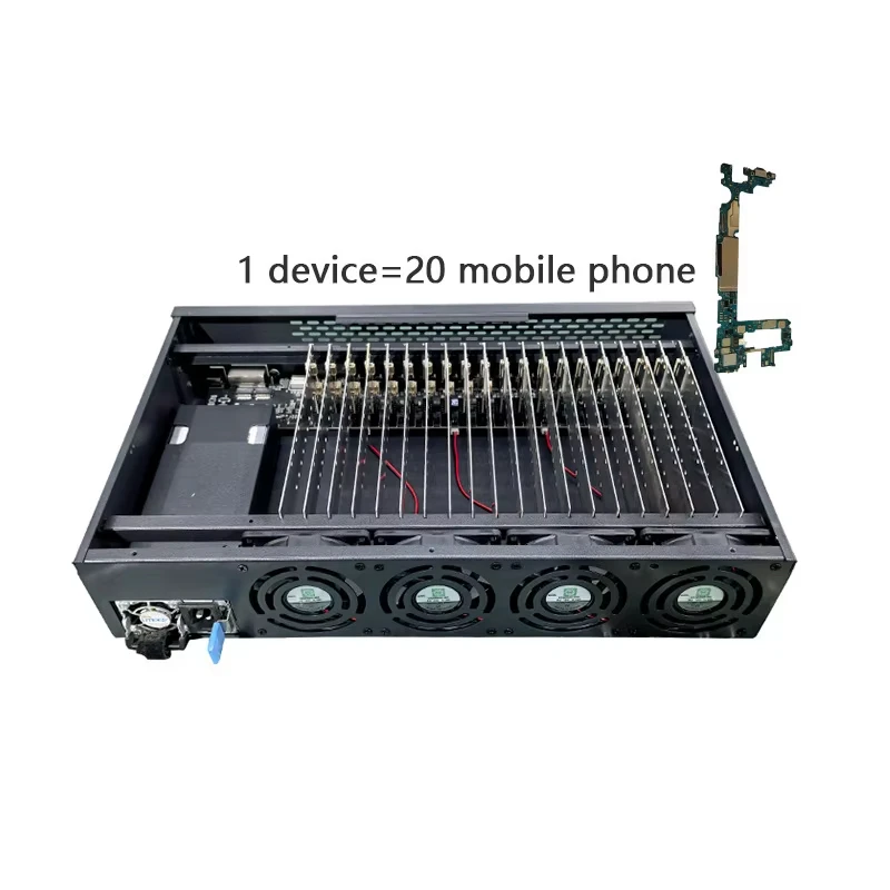 Mobile Phone Farm Group Control Server AI Box Tiktok Spotify Youtube Automation Click Bot Android Phone Cluster Server