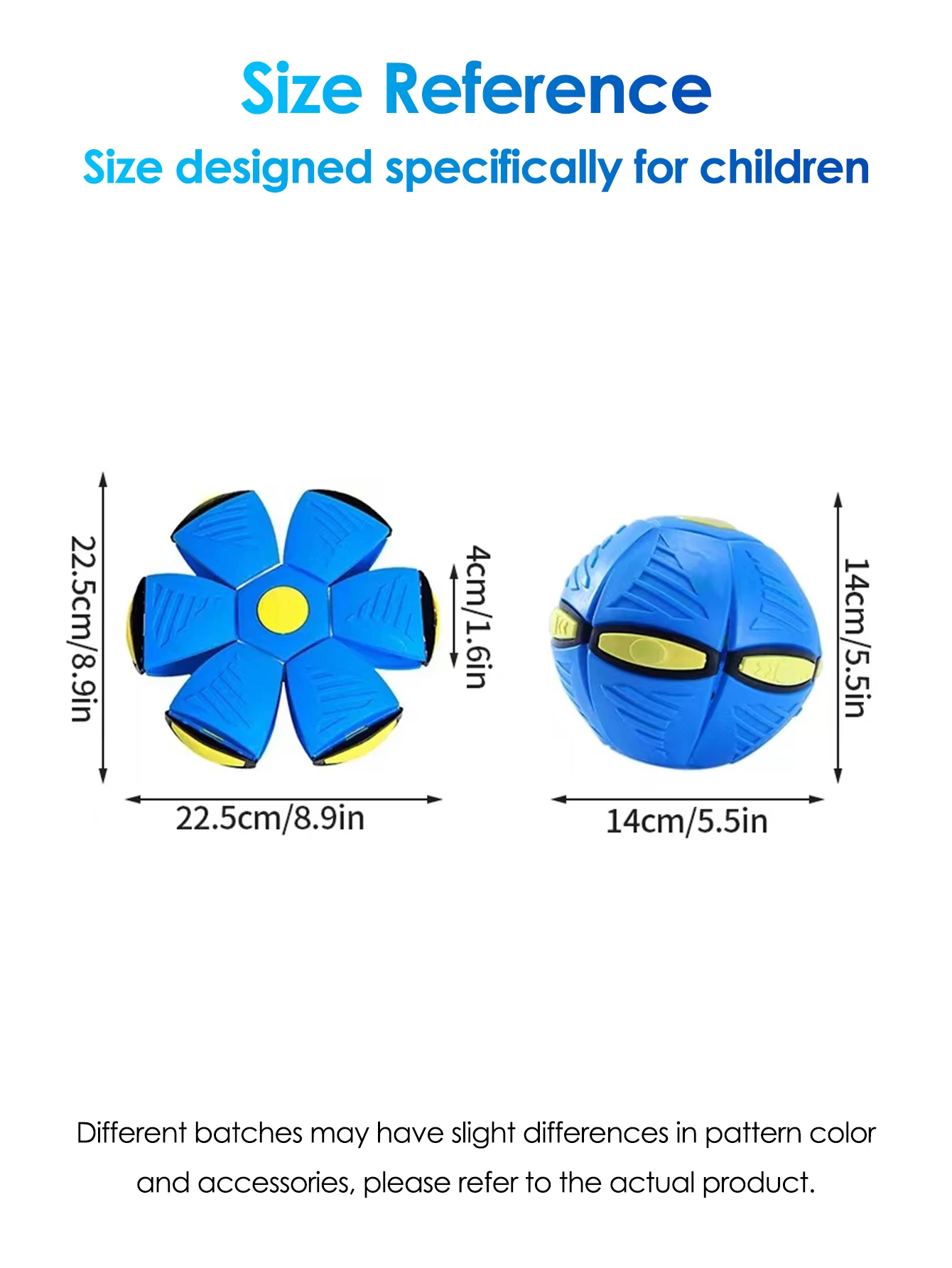 Disco volante all'aperto Palla Porta da portiere giocattolo Giocattolo per bambini Piede Deformazione magica Pressione del piede Decompressione Palla di sfiato per giocattoli per bambini