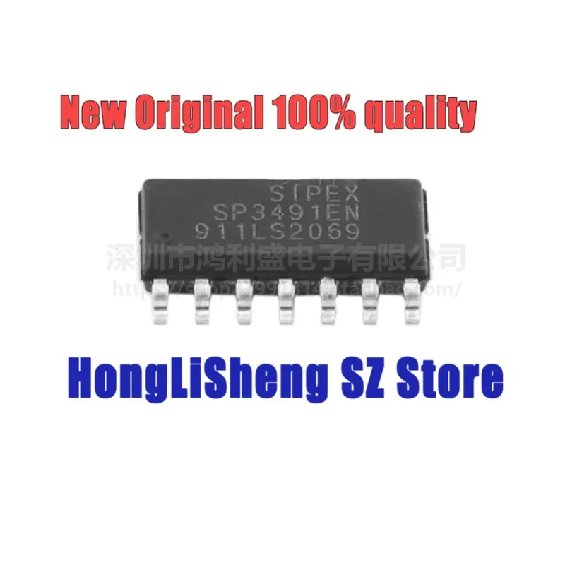 10pcs/lot SP3491EN-L/TR SP3491EN-L SP3491EN SOP14 RS422 Chipset 100% New&Original In Stock