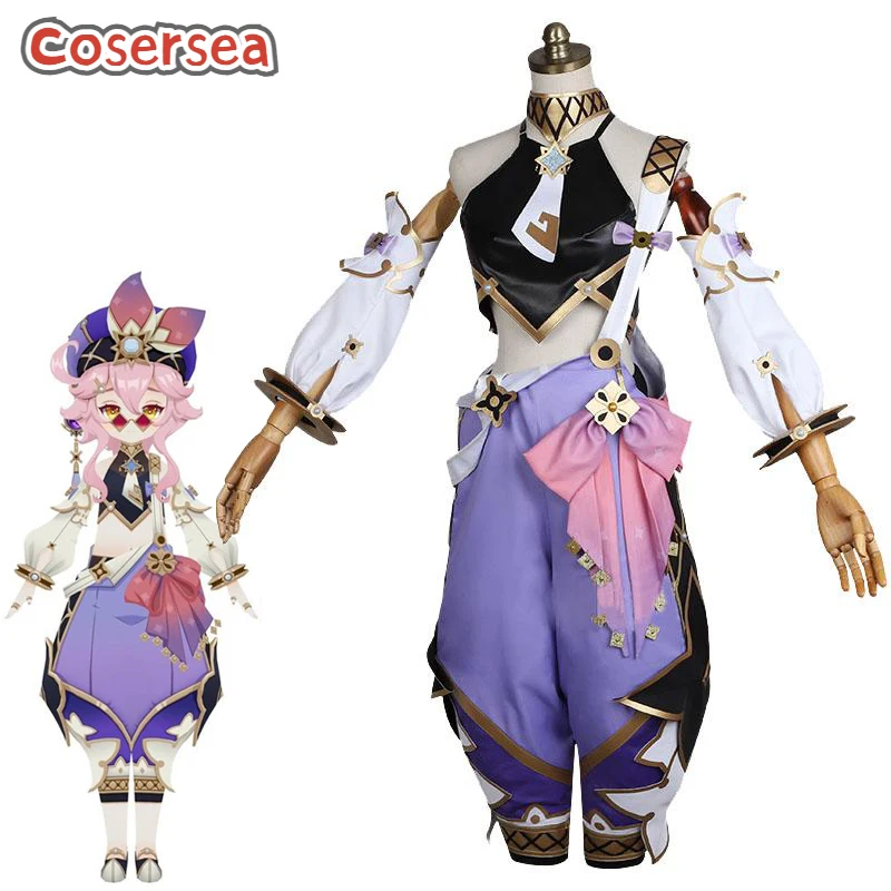 

Cosersea Sumeru Dori Cosplay Costume Game Genshin Impact Women Halloween Party Outfit Tops Pant Cosplay Costume Fullset With Hat