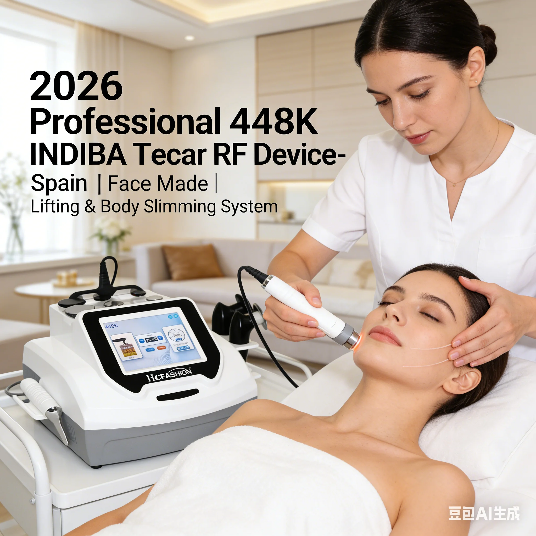

2026 Professional 448K INDIBA Tecar RF Device - Spain Made | Face Lifting & Body Slimming System