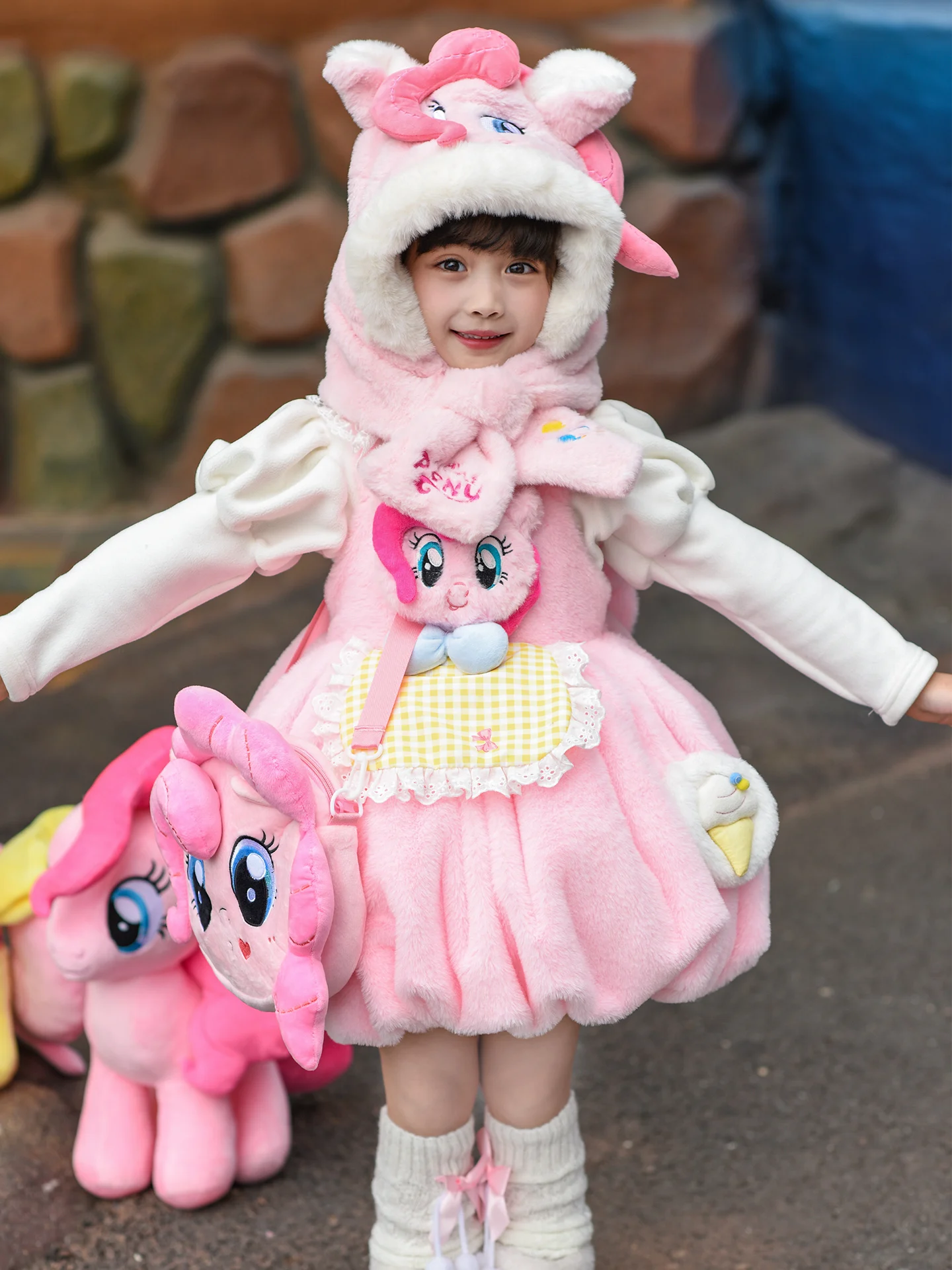 

Детский модный зимний костюм Lolita Princ Dr Thiened Fce, новогодний костюм, новинка 2021, Long Sve Dr