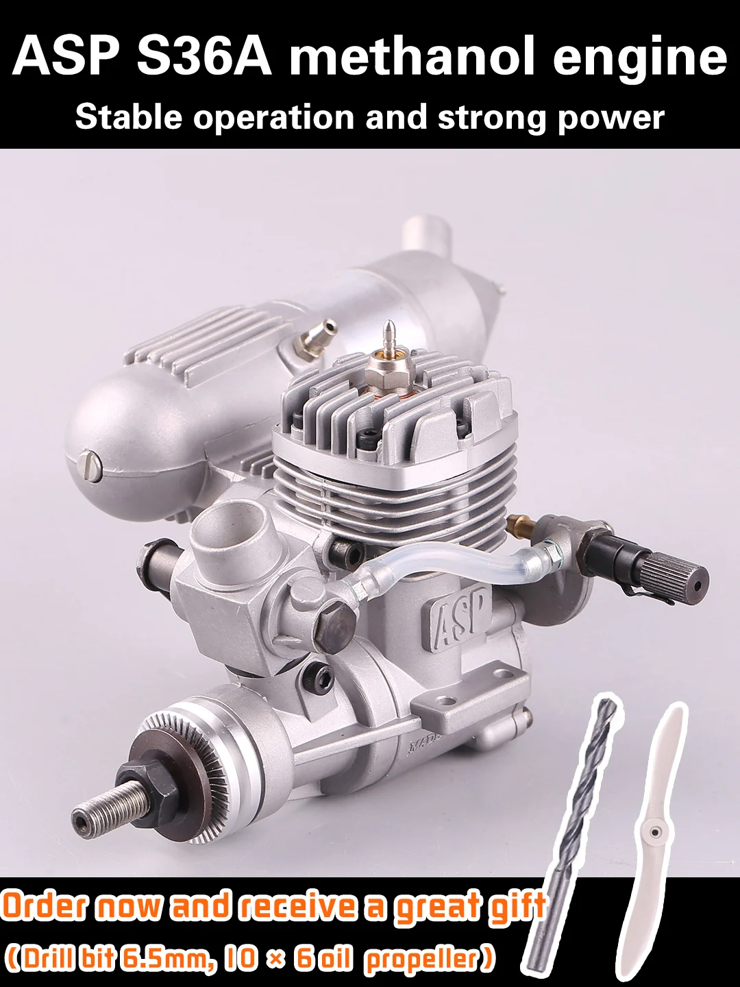 Original ASP S36A / S36AII 5.81cc 36 Grade Scale Nitro Engine for RC Model Airplane