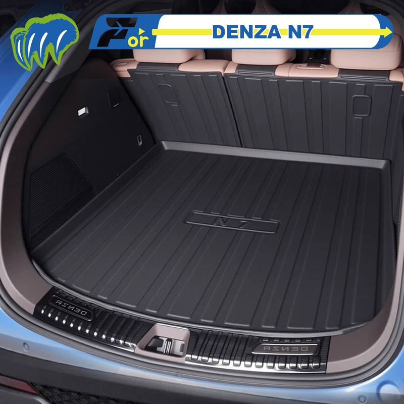 

For DENZA N7 2023-2025 Custom Fit TPE Car Trunk Mat Cargo Mat 3D Shaped Laser Measured Trunk Liners Chair-back Protection Mat