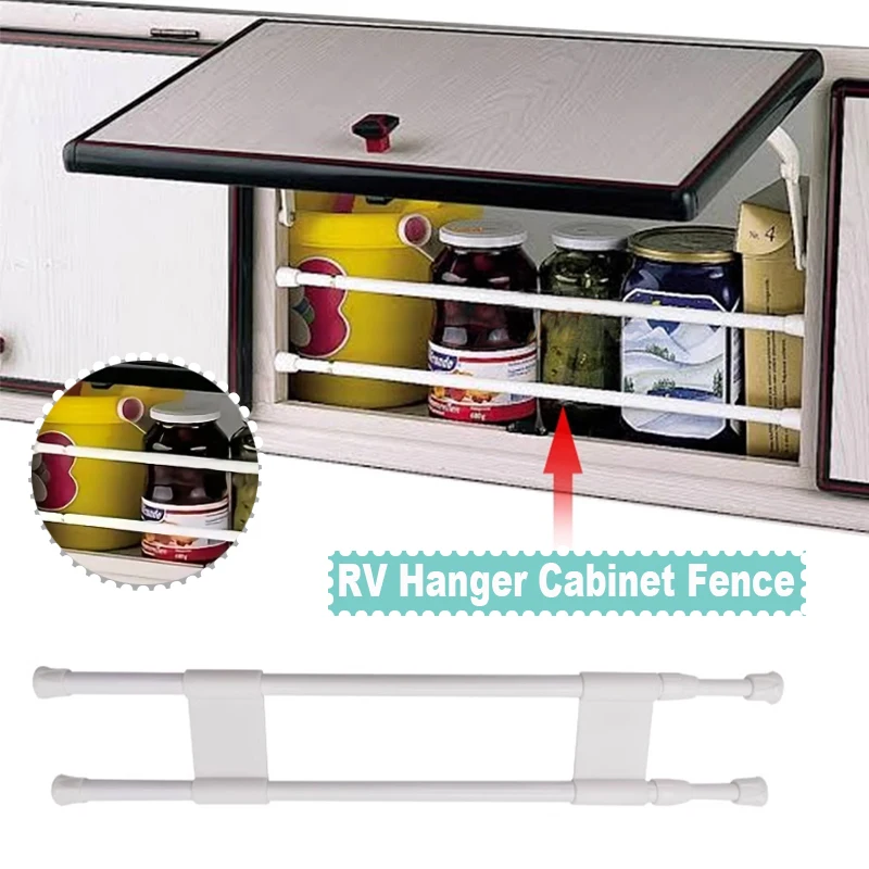 RV Modification Accessories RV Cabinet Gear Lever Wardrobe Baffle Refrigerator Adjustable Detachable Telescopic Baffle RV Parts