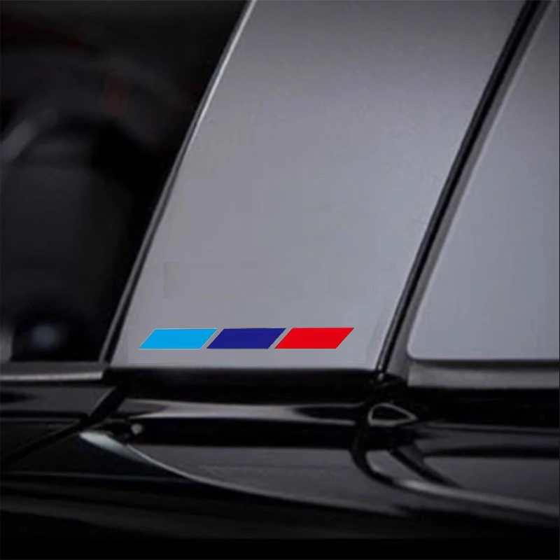 4Pcs Vinyl M-Colored Stripe Decals For BMW Performance G10 G20 G30 E91  E92 E93 320 325 330 335 350