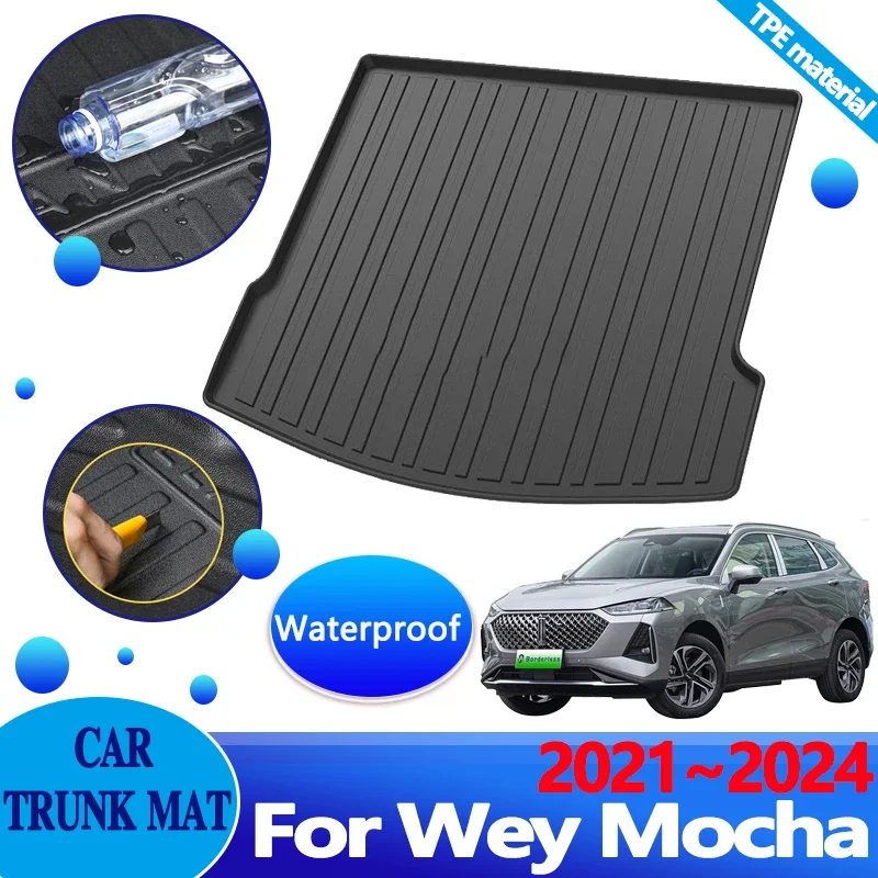 

Car Trunk Mats for GWM Great Wall Wey Mocha Accessories 2021~2024 Trunk Covers Anti-dirty Waterproof Carpet Cushion Storage Pad