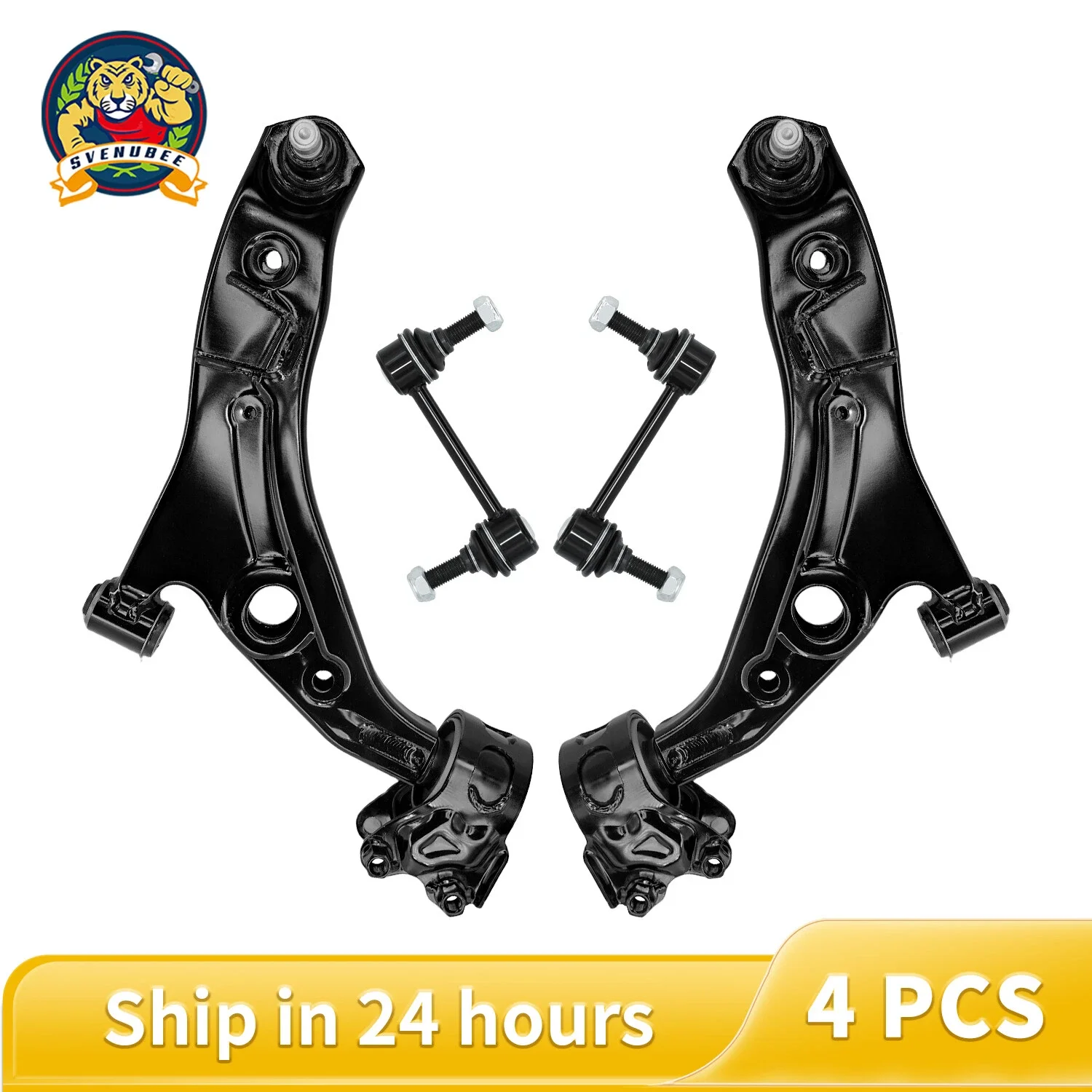 Svenubee 4 Piezas de Brazos de Control Delanteros con Rótula y Barra Estabilizadora Izquierda y Derecha para Ford Edge Lincoln MKX 2007 2008-15