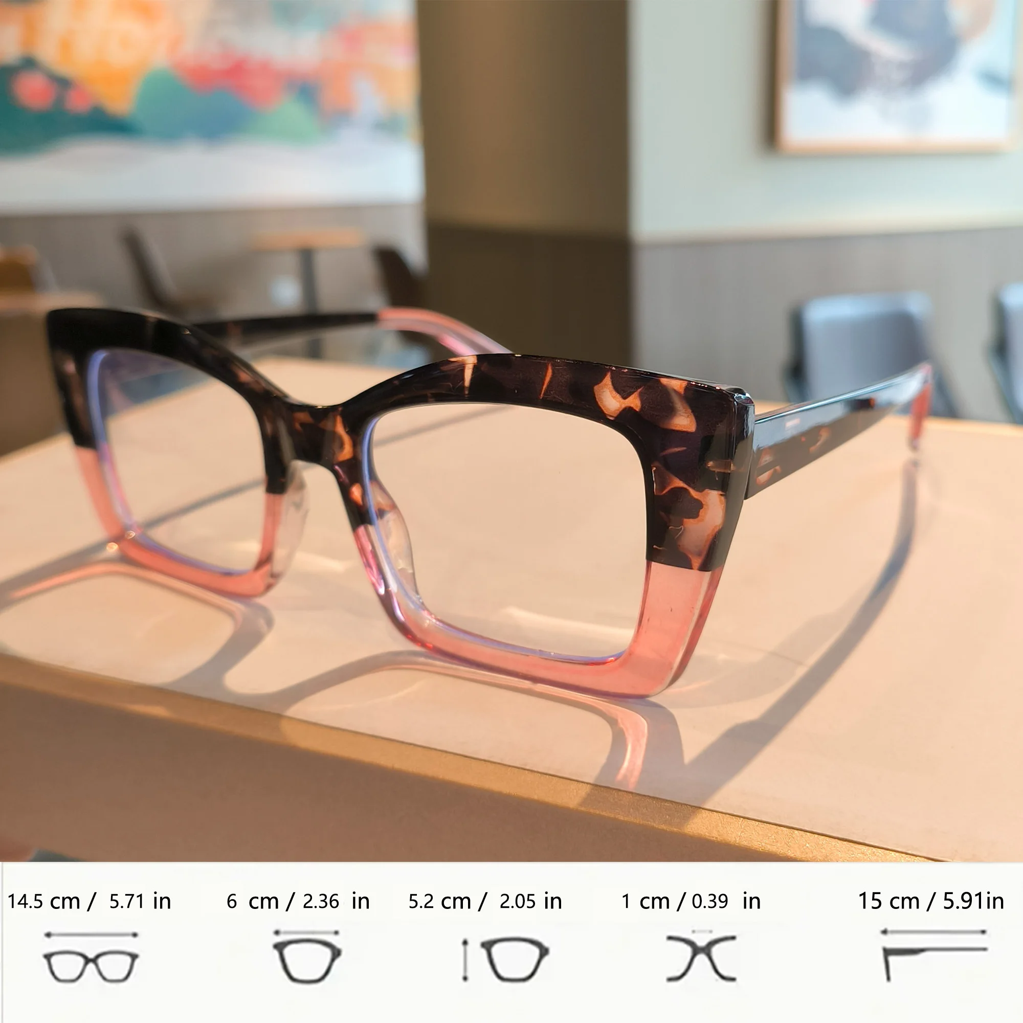 Schicke Cat-Eye-Lesebrille für Damen und Herren – Vintage-Lesebrille, ideal zum Lesen von Computern, Spielen, Fernsehern und Telefonen – Detail 13