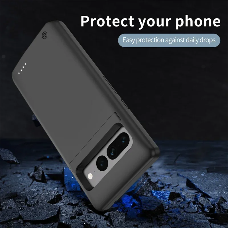 For Google Pixel 7 Pro 6 Pro Smart Battery Charger Case Portable Power Bank Charging Cover External Spare battery 10000mAh