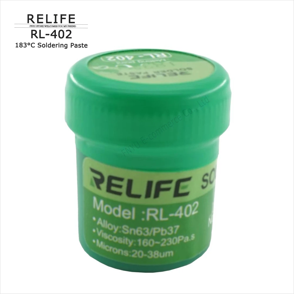 RELIFE RL-400 RL-401 RL-402 عدم نظيفة لحام لصق Sn63/Pb67 183 °C اللحيم لصق ل فون الهاتف بغا Reballing لحام