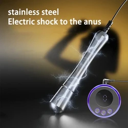 Electric Shock Butt​ Plug,Bdsm Electro Anal Sex Toy,Electrostimulation Electrosex Prostate Massager,E stim Estim Metal Anal Plug